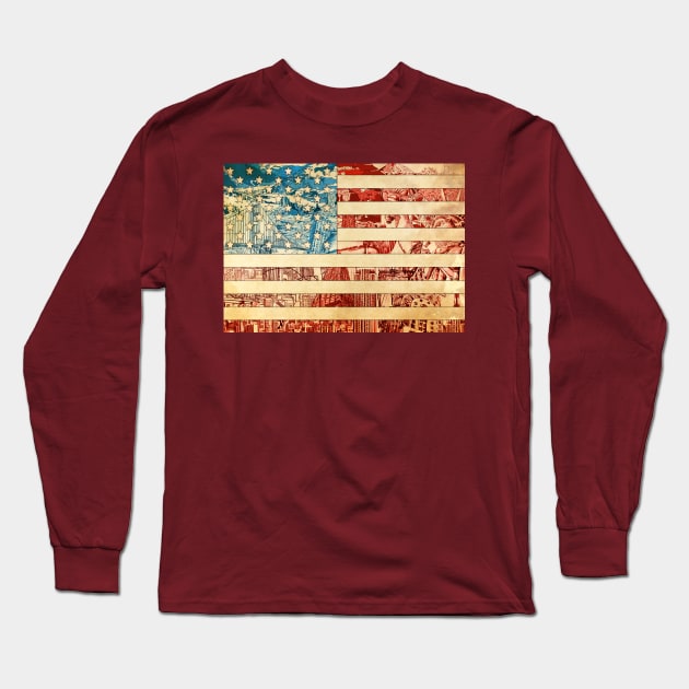 usa flag Long Sleeve T-Shirt by BekimART